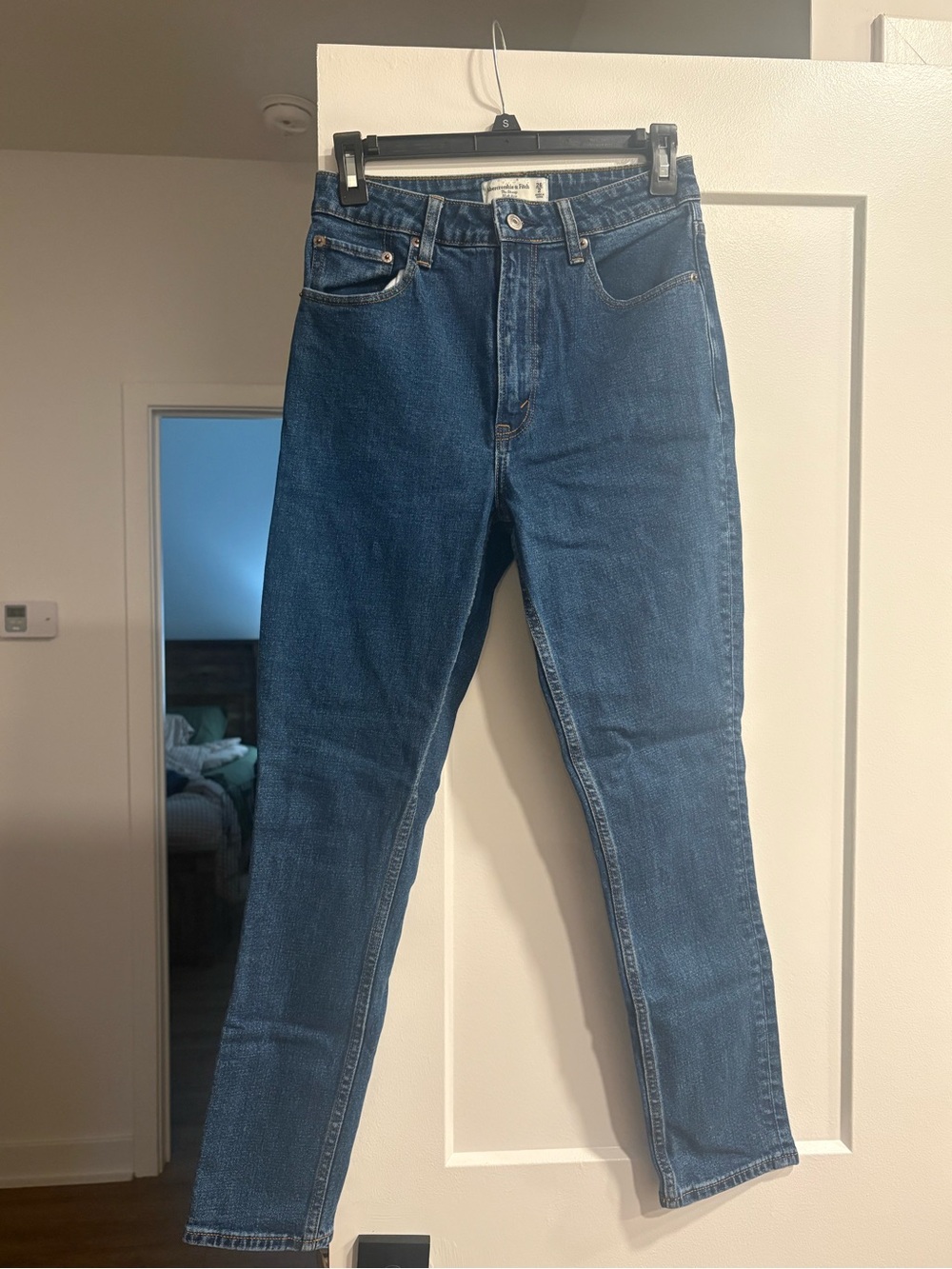 Abercrombie & Fitch Dark Blue Skinny High Rise Jeans